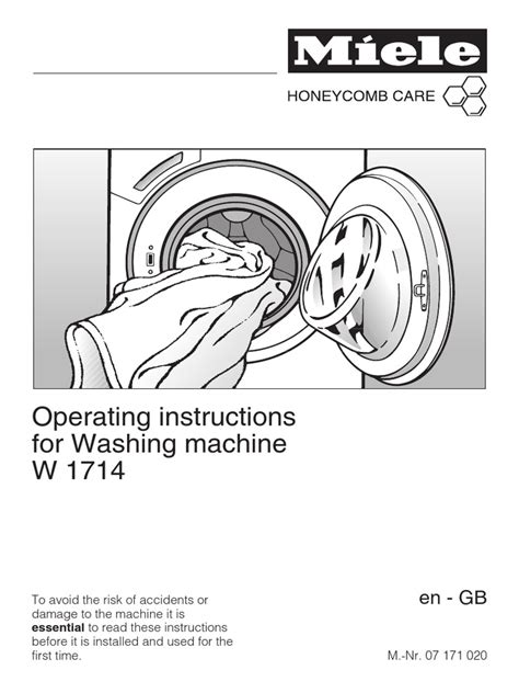 Manual Mielepdf Washing Machine Laundry