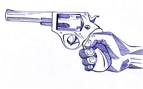 Holding A Gun Drawing At Getdrawings Free Download