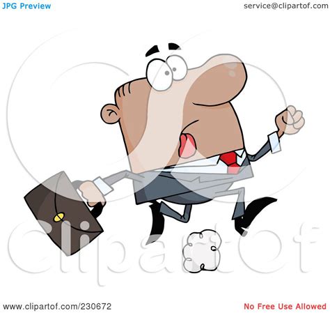 Royalty Free Rf Clipart Illustration Of A Late Black Businessman