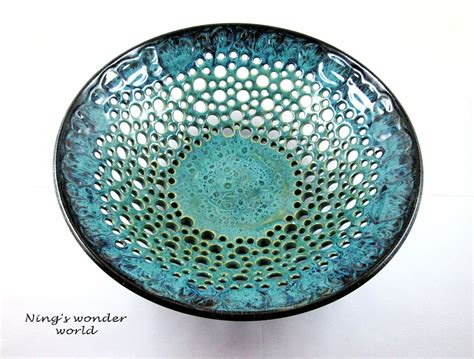 The shifting sand collection features a cyan design large cyanea bowl cyanea 12 inch diameter glass decorative bowl teal home. Large Spoon rest, chief gift, Spoon rest in teal and black, Made in USA - In stock | Ceramic ...