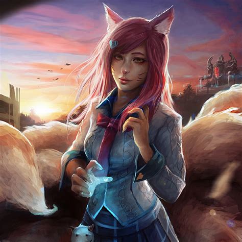 Photos Ahri League Of Legends Nine Tailed Fox Female Free Download