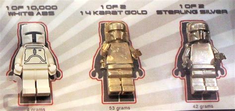 Lego Solid 14k Gold And Sterling Silver Boba Fett Minifigure Versions