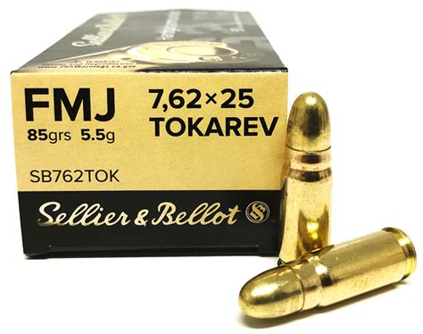 762x25 Tokarev 85 Grain Fmj Sellier And Bellot 50 Rounds