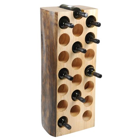 Aus ton • sofort einsetzbar • für 6 flaschen weinlagerstein für 6 flaschen mauersteine bei obi kaufen! Weinregal aus massiven Baumstämmen | Flaschenregal holz ...