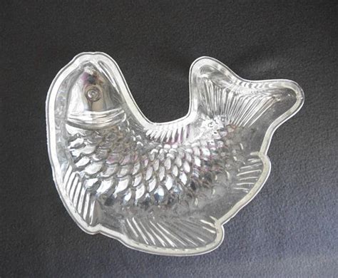 Easy to pop in the dishwasher on the top rack. Fish Shaped Glass Bowl Vintage Molded Glass Fish Plate ...