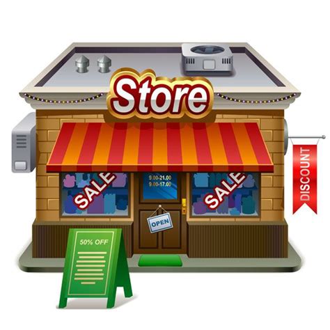 Retail Shopping Overview Retail Store Illustration Decoración de