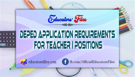 Deped Application Requirements For Teacher I Positions Deped Teacher