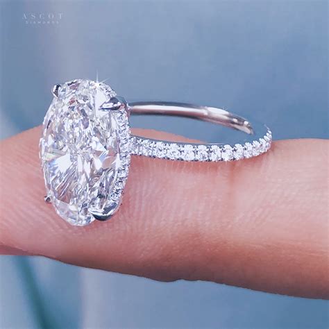 4 Ct Oval Diamond Engagement Ring Ascot Diamonds
