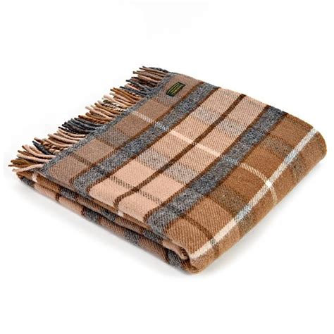 Tweedmill British Made 100 Wool Blanket Vicunagrey Check Wales