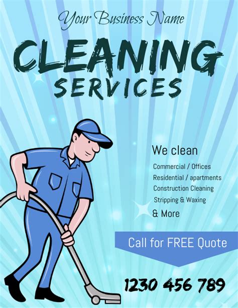 Cleaning Service Flyer Template Postermywall