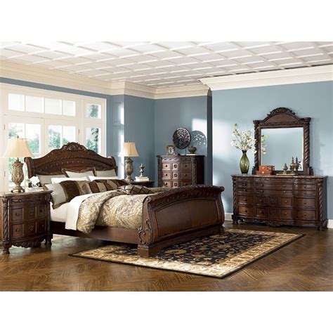 Sleigh bed bedroom sets : North Shore Sleigh Bedroom Set Millennium | FurniturePick