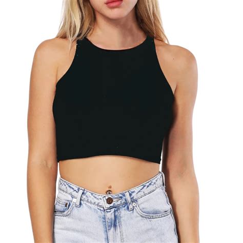 Buy Cwlsp 3 Color 2018 Summer Tight Bustier Women Crop Top Skinny Tanks Top
