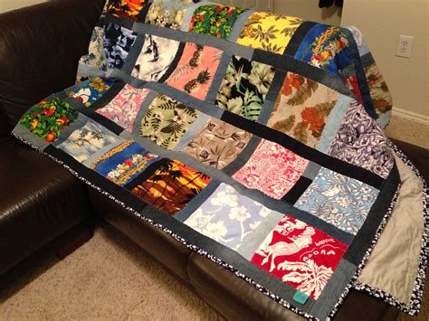 Quilt made from Hawaiian shirts and denim. | Hawaiian quilts, Hawaiian quilt patterns, Hawaiian ...