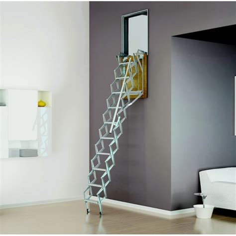 Fantozzi Alluminio Vertical Wall Access Concertina Loft Ladder