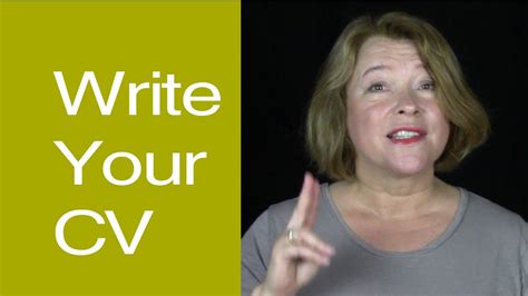 How To Write Your Cv Youtube