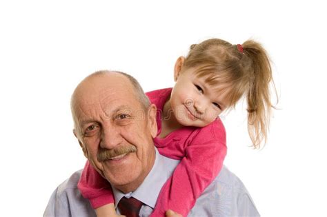 Grandfather With The Granddaughter Happy Stock Photo Image Of Healthy
