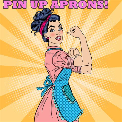 ggr s pinup aprons pop art women pinup apron powerful women
