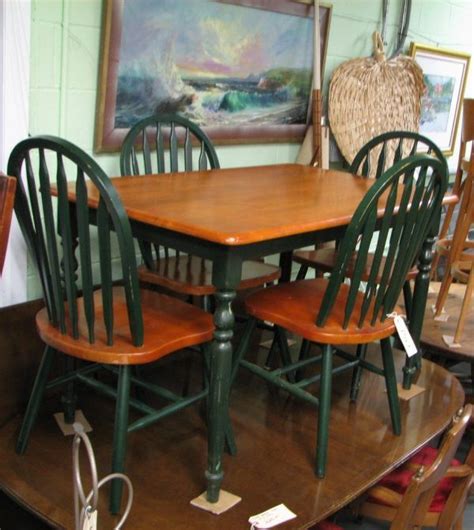 Wood/dark oak dining table and 4 chairs used. Fascinating Country Kitchen Table and Chairs with Dark ...