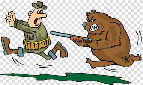 Bear Hunting Cartoon Drawing Humour Bear Hunting Deer Right To