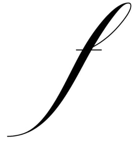 Free Printable Royal Fancy Cursive Letters Lowercase F In Cursive
