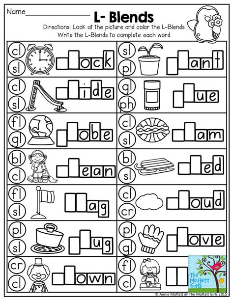 Blends are two consonants put together in a word that make two distinct sounds. L-Blends and TONS of other great printables!: | Phonics, First grade phonics