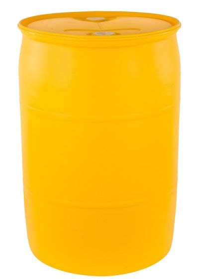 Tho55y 55 Gallon Plastic Drum Closed Head Un Rated Fittings Yellow