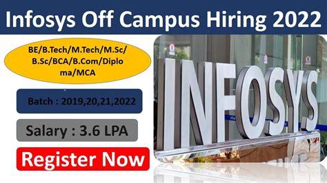 Infosys Off Campus Drive Registration Batch To Infosys