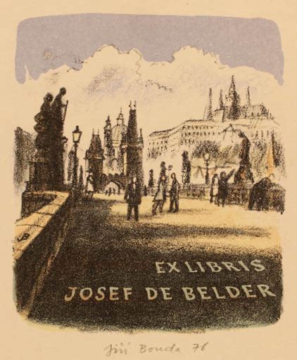 Art Exlibris By Jiri Bouda For Josef De Belder