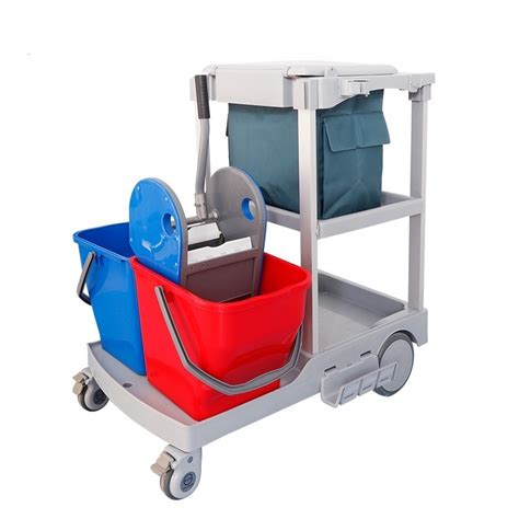 Hotel Room Housekeeping Cleaning Trolley Plastic Service Tool Janitor