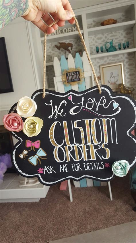Diy Craft Show Displays Signage Hand Painted Chalk Board Signs Using