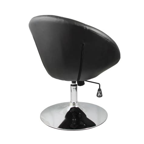 Flash furniture contemporary/modern dining side chair (metal frame) sit down and chat among friends and family in the dining room or kitchen on these comfy colorful dining chairs. Furniture Black Accent Chair Leather Round Back Living Room Modern Bar Kitchen | eBay