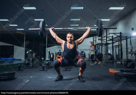 Strong Powerlifter Doing Deadlift A Barbell In Gym Royalty Free Image