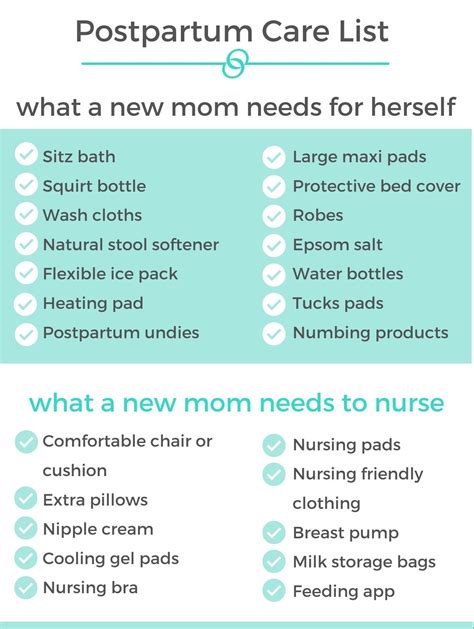 postpartum care list afterthird phoebe