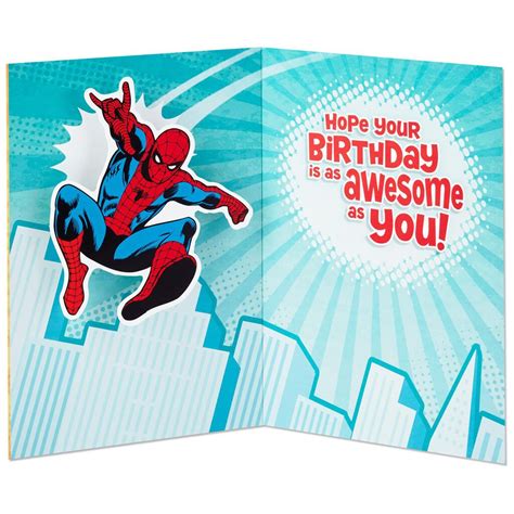 Spiderman birthday card age 3 new marvel amazing son. Marvel Birthday Card Printable Free