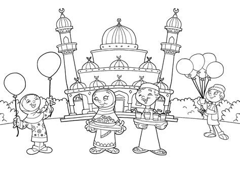 Free Coloring Pages Eid Coloring Pages