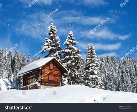 Winter Holiday House In Swiss Alps Stock Photo 70016707