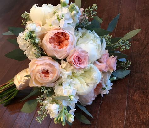 Peonies And Garden Roses Wedding Bouquet Pink Peony Bouquet Wedding