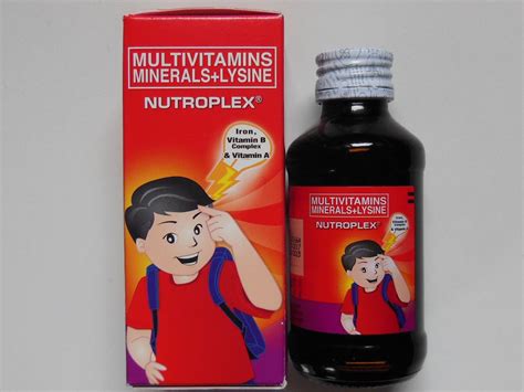 Which is the best brand of vitamin b? Nutroplex Syrup Multivitamins Iron Minerals Lysine 60ml ...