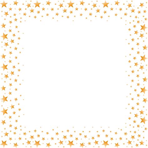 Gold Star Frame Png Transparent