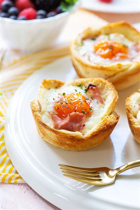 Croque Madames In Muffin Tins Breakfast Cups Recipe Breakfast Potluck