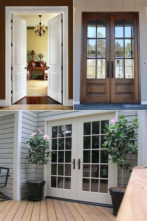 Interior Double Doors With Glass Internal Wooden Double Doors