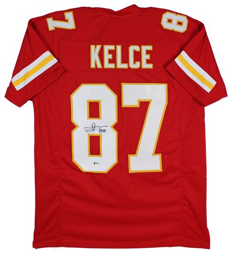 Philadelphia eagles center jason kelce will face off with his brother travis, a tight end it's a blend of a red chiefs jersey and a green eagles jersey with travis' no. Travis Kelce Signed Jersey (Beckett COA) | Pristine Auction