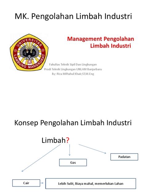 PDF Pengolahan Limbah Industri DOKUMEN TIPS