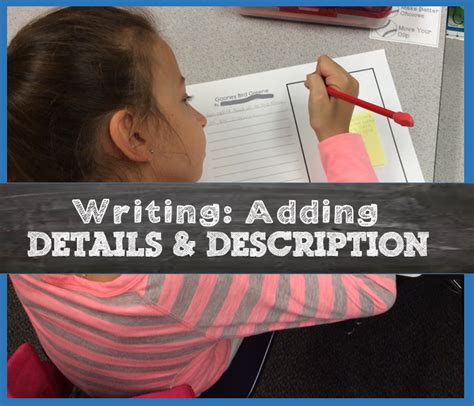 Writing Details And Description Freebie