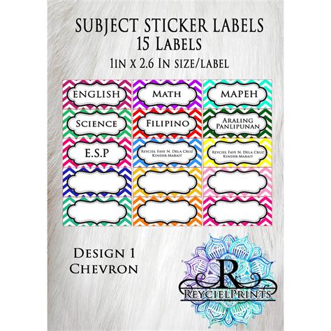 Sticker Subject Labels Shopee Philippines