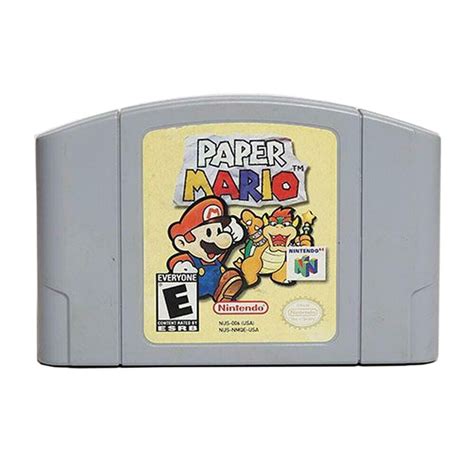 Paper Mario Game Cartridge Card For Nintendo 64 N64 Console Us Version