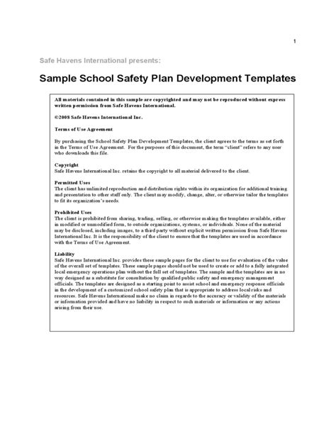 The following sample safety and health programs are intended to provide examples of written programs on various workplace safety and health topics. Safety Plan Template - 4 Free Templates in PDF, Word, Excel Download