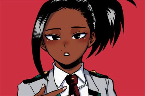 Black Mha Momo Yaoyorozu Anime Icons Black Love Art Cute Black
