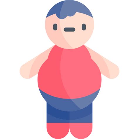 Obesity Kawaii Flat Icon