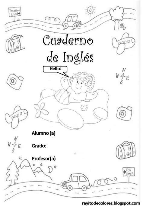 Carátula Para Cuaderno De Inglés En 2020 Cuaderno De Ingles